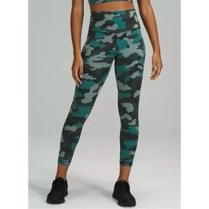 Lululemon Wunder Under High-Rise Tight 25” Heritage Blue Camo Leggings 4 NWT